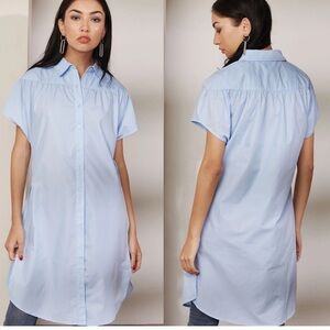 Moon River Sky Blue Shirt Dress